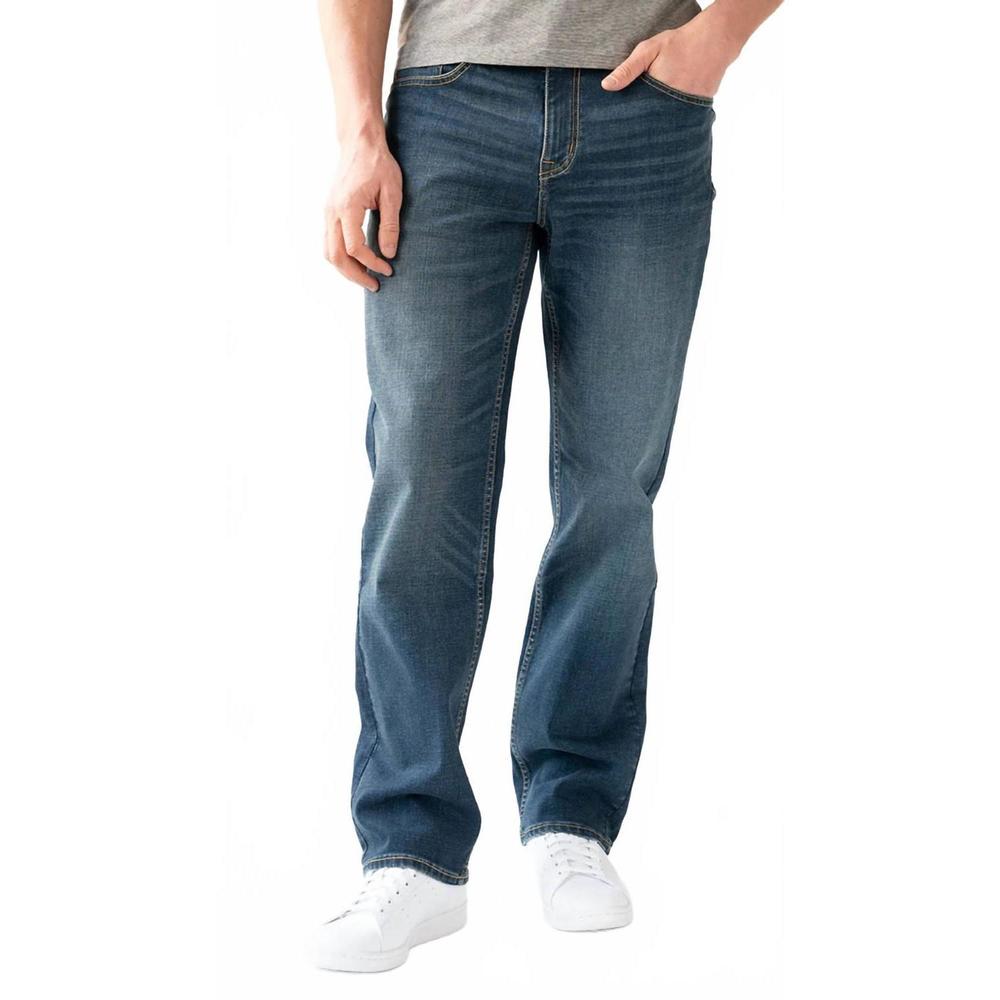 NEW DEVIL-DOG burke relaxed straight jeans in vintage indigo